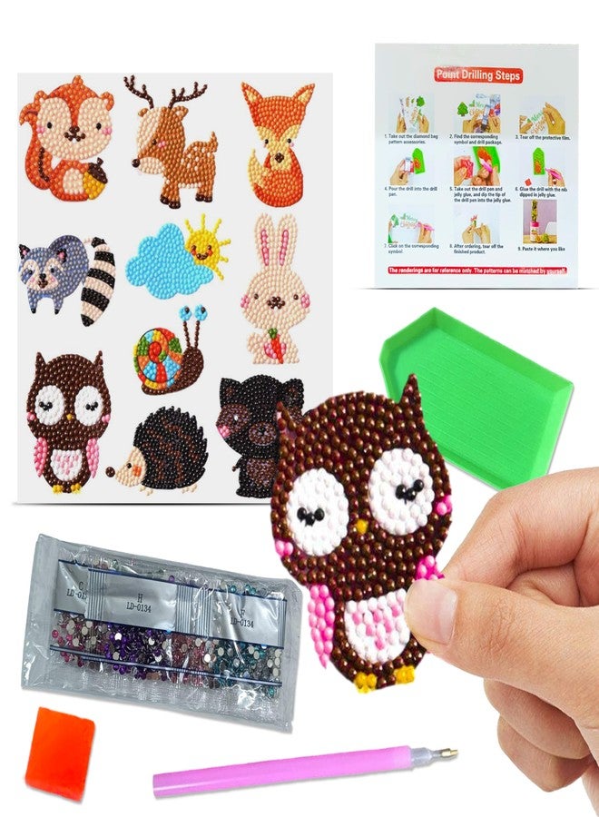 LitVibes Resin Diy Diamond Painting 5D Stickers, Mosaic Diamond Stickers Art And Craft Kit For Kids & Children - (Animals) - Image 1